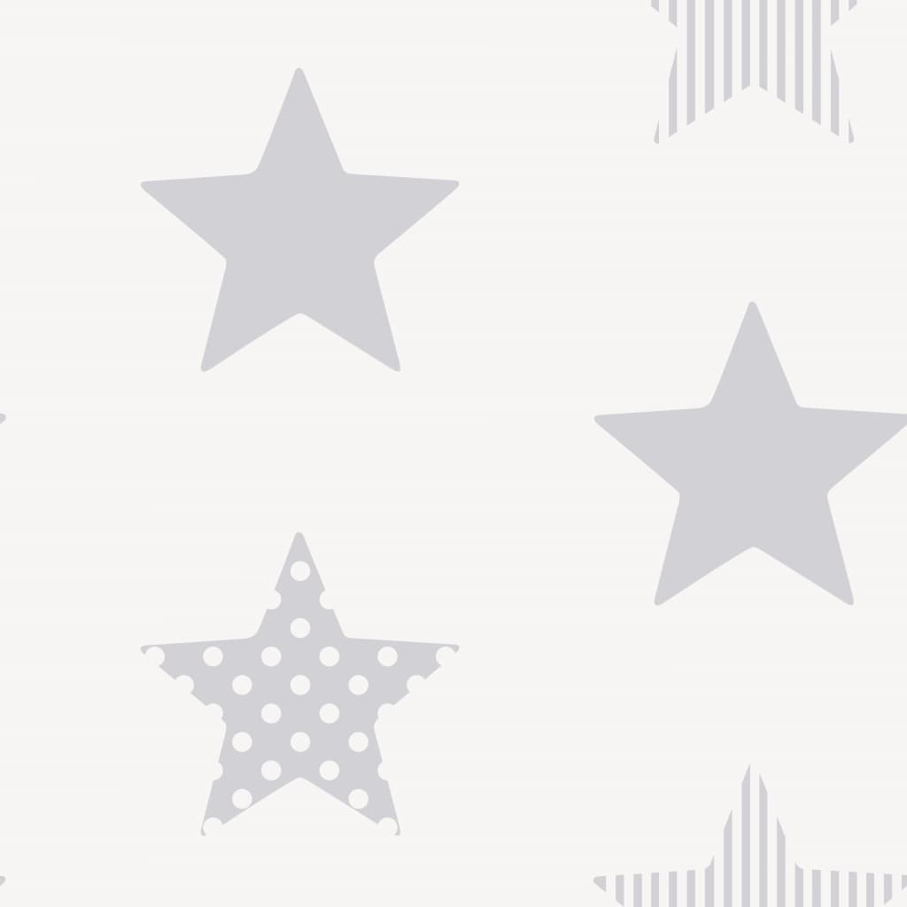 Kids at Home Wallpaper Superstar Silver and White - OLBRIT