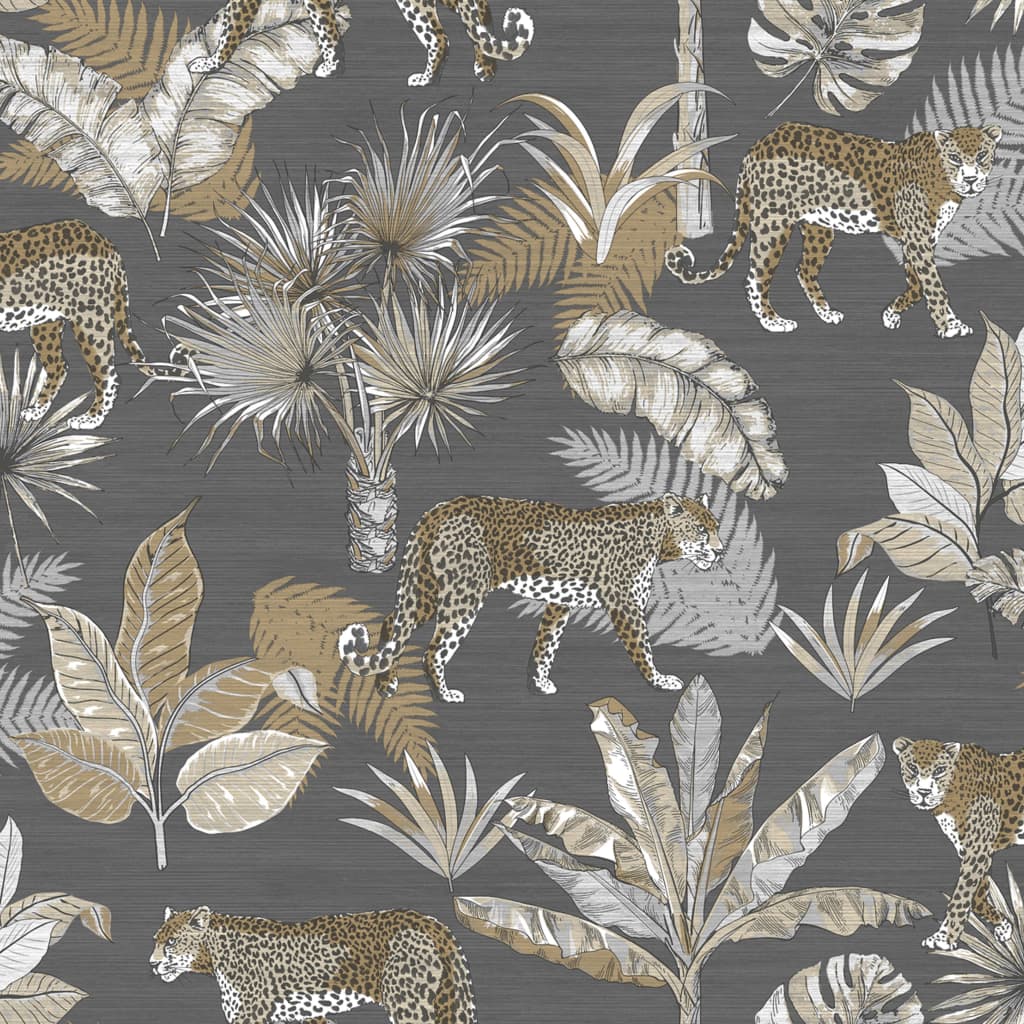 Wallpaper Leopard Grey and Beige - OLBRIT