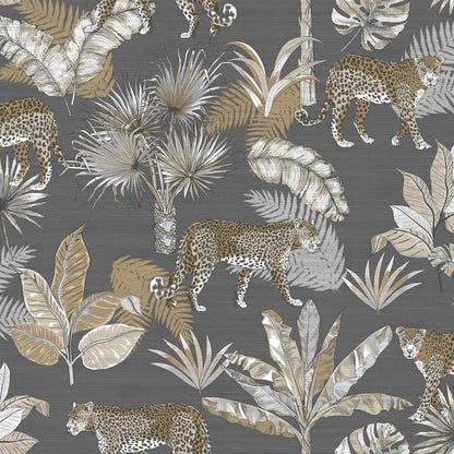 Wallpaper Leopard Grey and Beige - OLBRIT