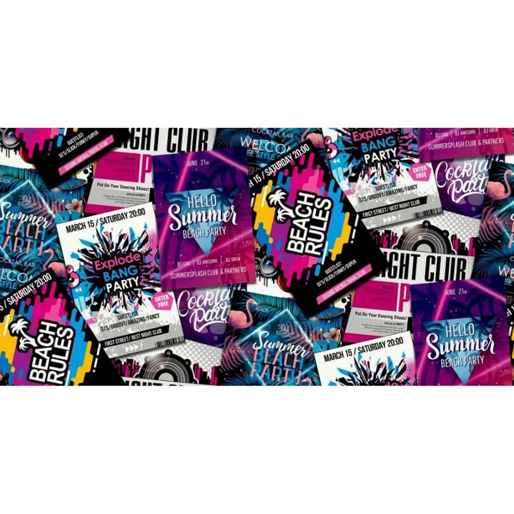 Good Vibes Wallpaper Club Posters Purple and Pink - OLBRIT