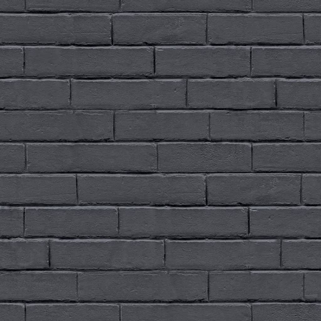 Good Vibes Wallpaper Chalkboard Brick Wall Black and Grey - OLBRIT