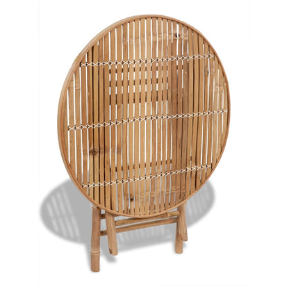 5 Piece Folding Outdoor Dining Set Bamboo - OLBRIT