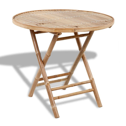 5 Piece Folding Outdoor Dining Set Bamboo - OLBRIT