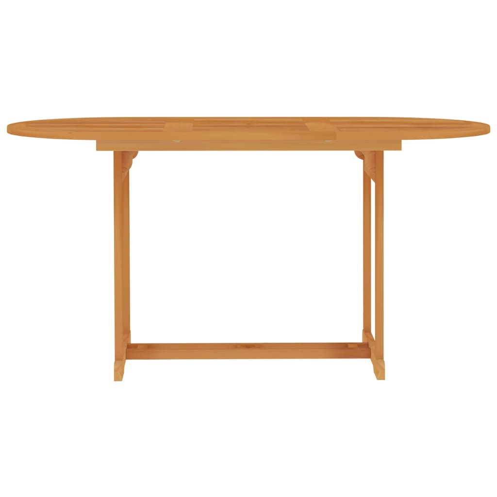 5 Piece Garden Dining Set Solid Teak Wood - OLBRIT