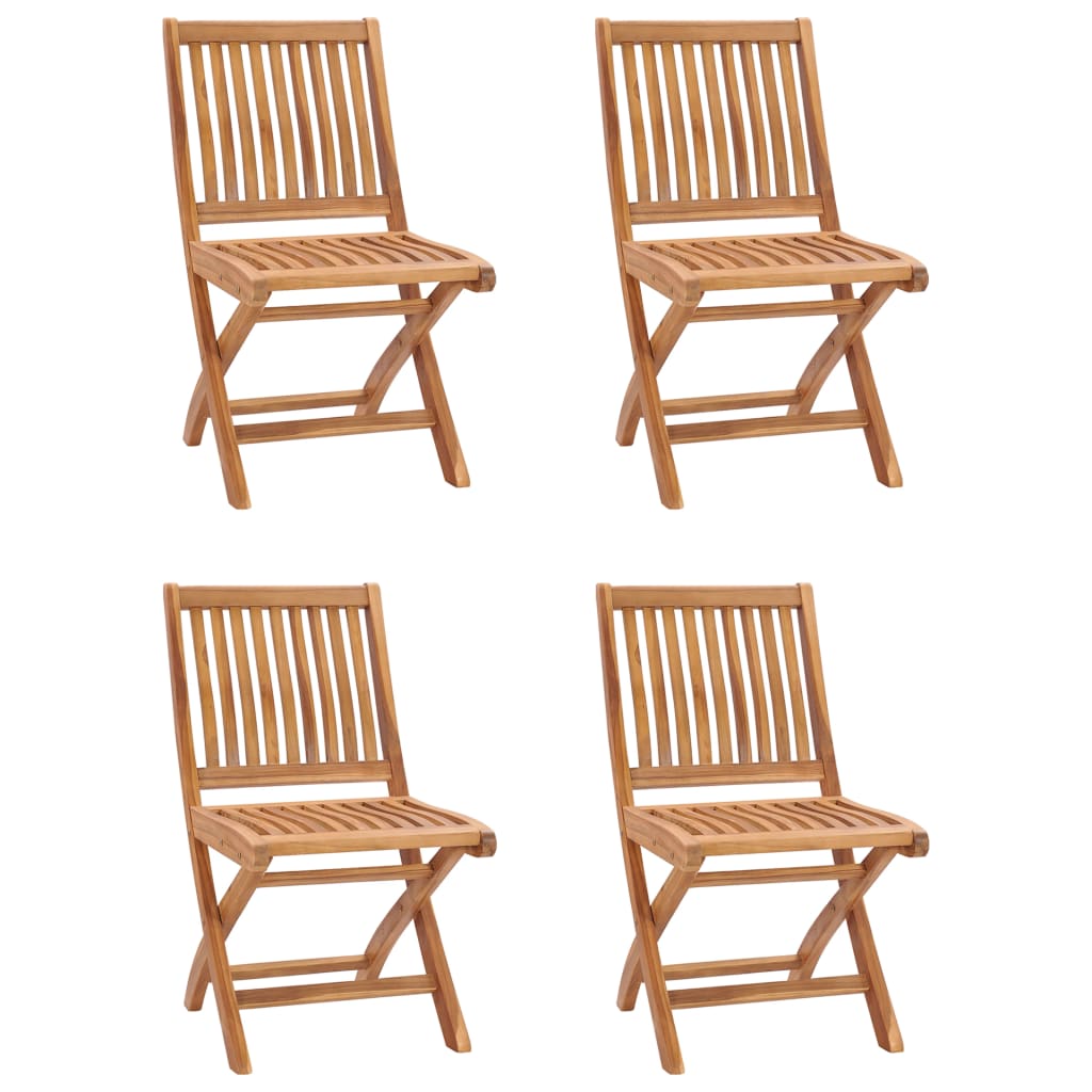 5 Piece Garden Dining Set Solid Teak Wood - OLBRIT