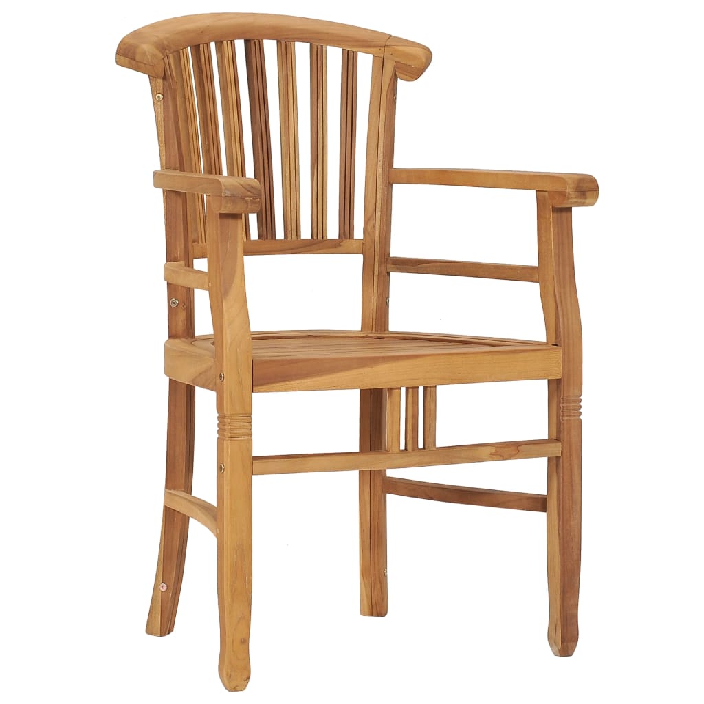 5 Piece Garden Dining Set Solid Teak Wood - OLBRIT