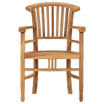 5 Piece Garden Dining Set Solid Teak Wood - OLBRIT