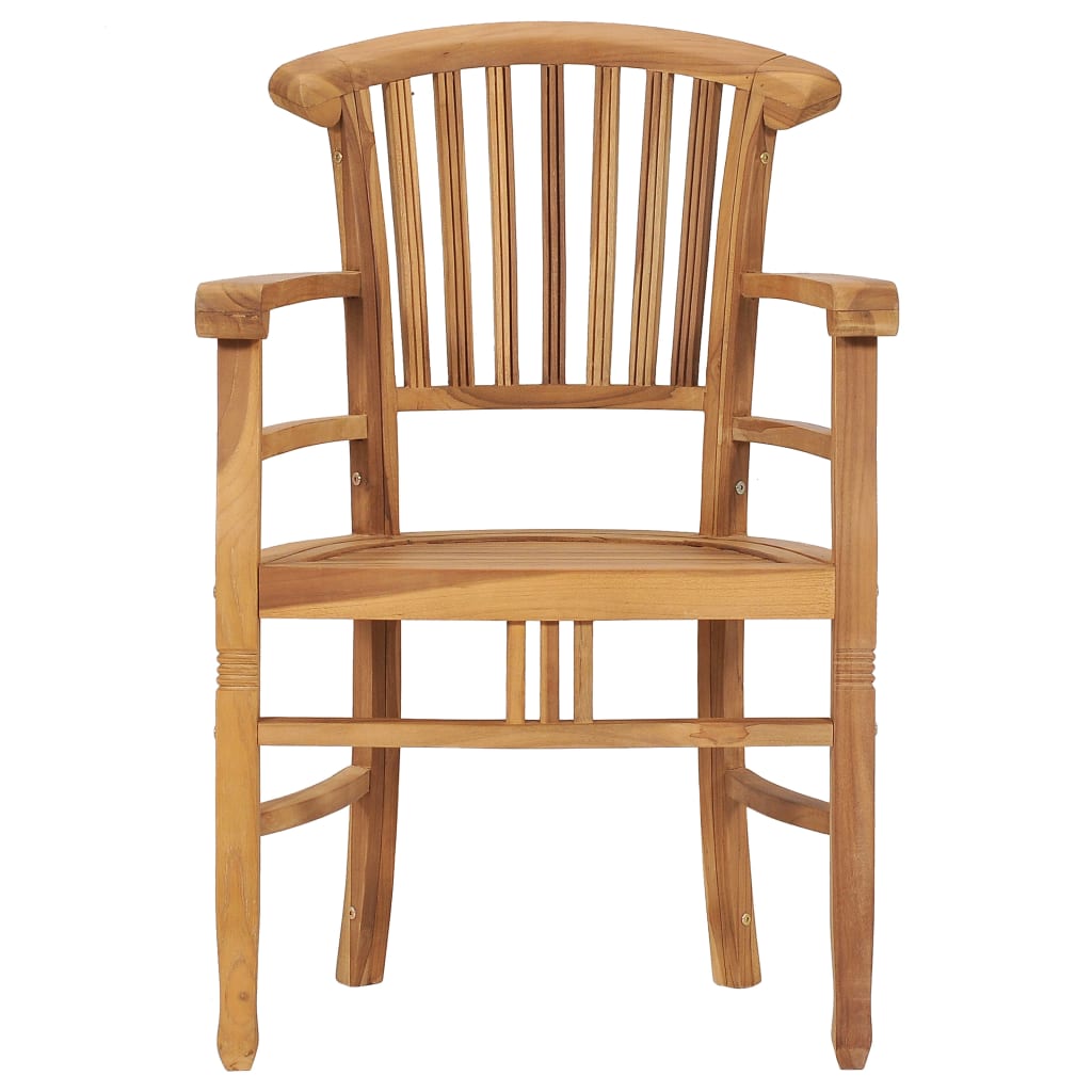 5 Piece Garden Dining Set Solid Teak Wood - OLBRIT