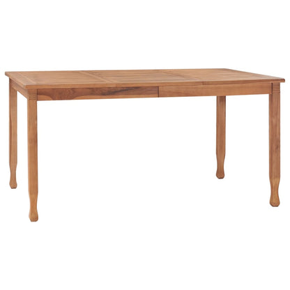 5 Piece Garden Dining Set Solid Teak Wood - OLBRIT