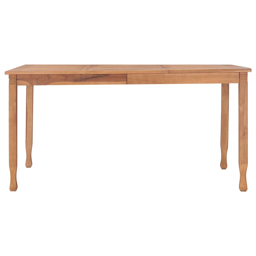5 Piece Garden Dining Set Solid Teak Wood - OLBRIT