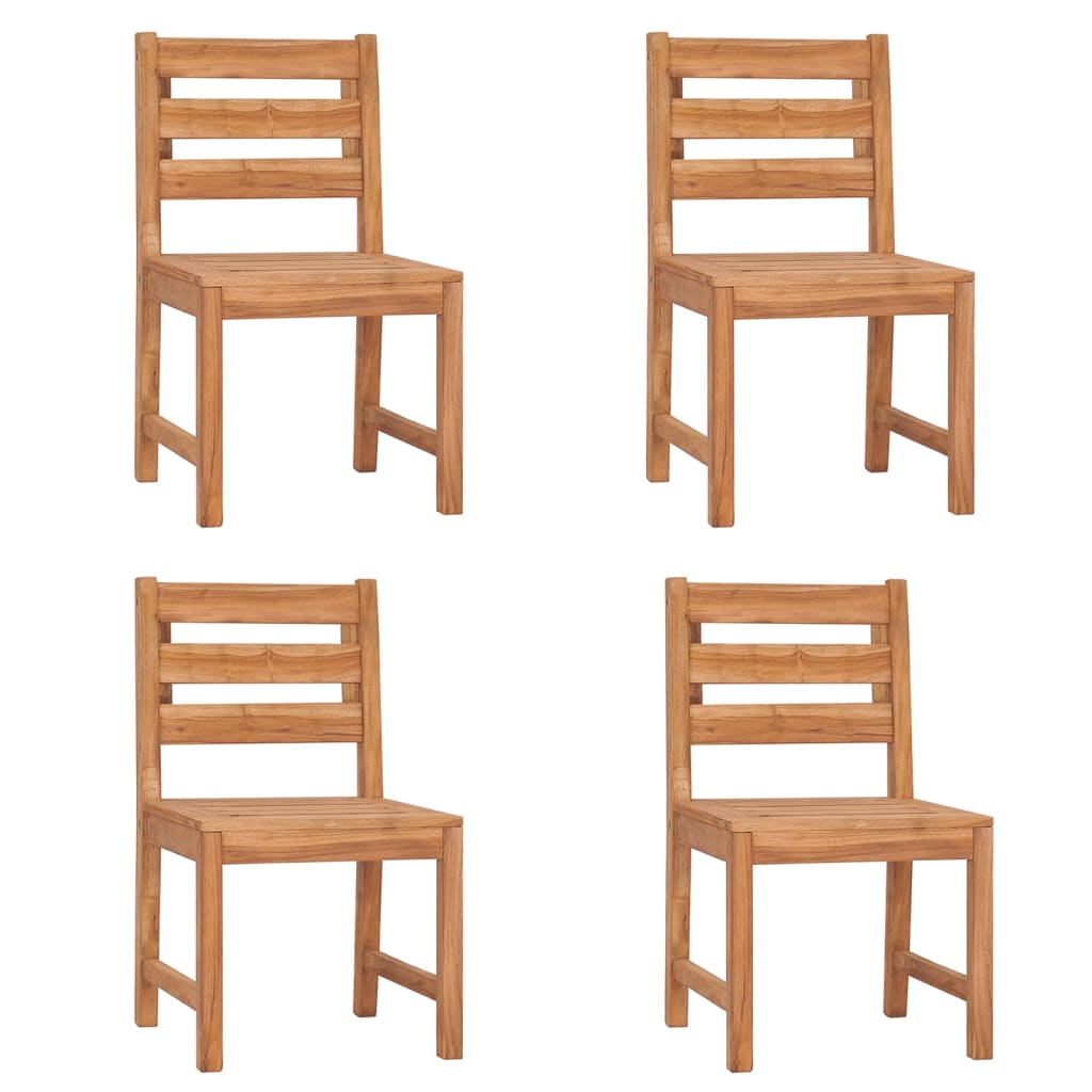 5 Piece Garden Dining Set Solid Wood Teak - OLBRIT