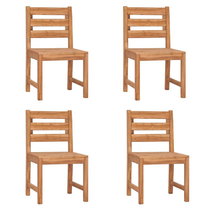 5 Piece Garden Dining Set Solid Wood Teak - OLBRIT