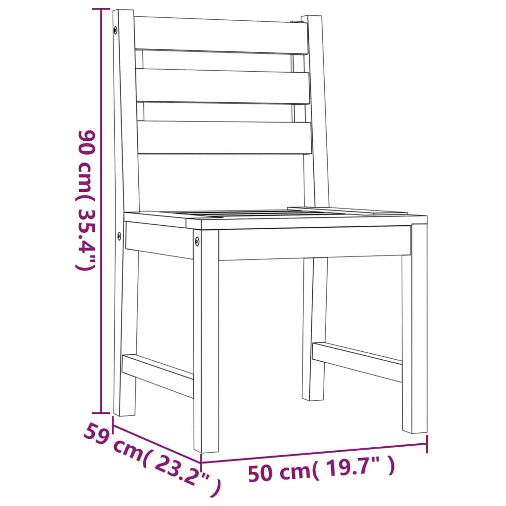 5 Piece Garden Dining Set Solid Wood Teak - OLBRIT