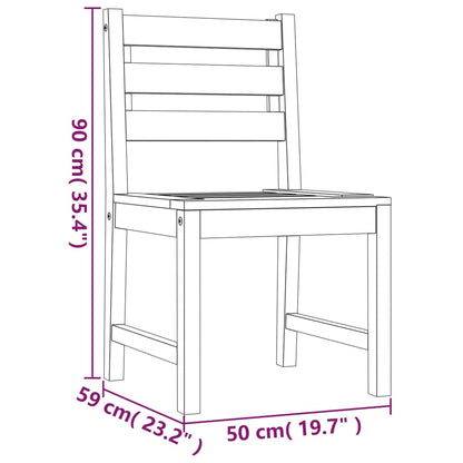 5 Piece Garden Dining Set Solid Wood Teak - OLBRIT