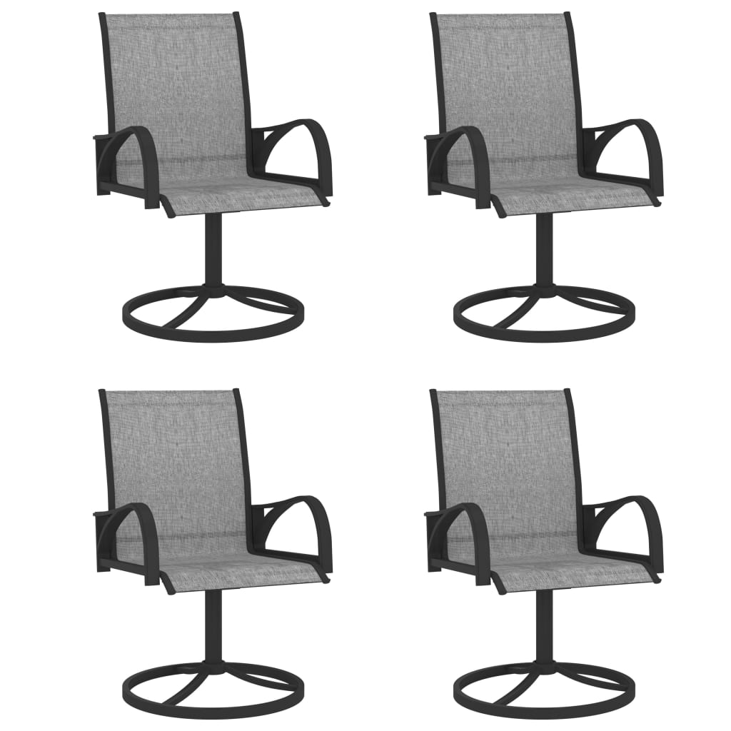 5 Piece Garden Dining Set Textilene and Steel - OLBRIT