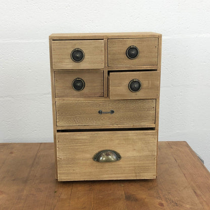 6 Drawer Storage Cabinet Trinket Drawers - OLBRIT