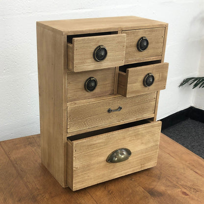 6 Drawer Storage Cabinet Trinket Drawers - OLBRIT
