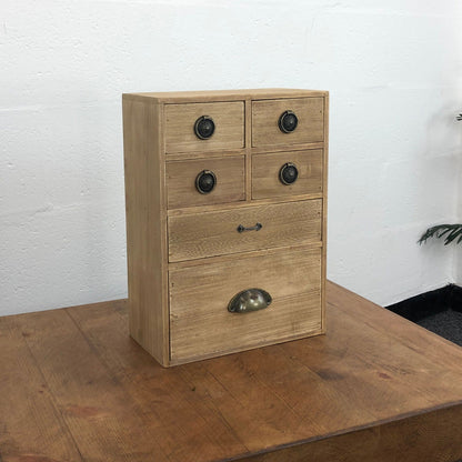 6 Drawer Storage Cabinet Trinket Drawers - OLBRIT