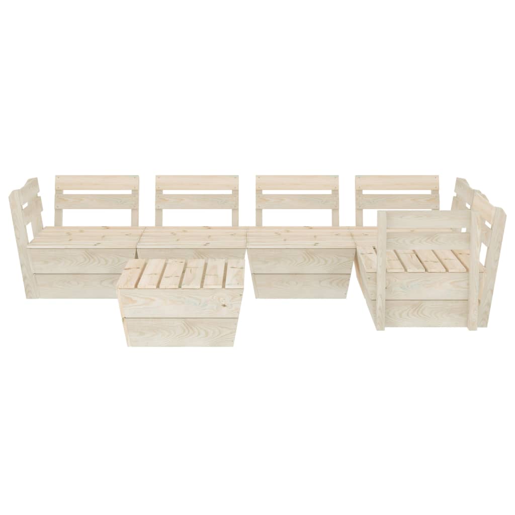 6 Piece Garden Pallet Lounge Set Impregnated Spruce Wood - OLBRIT