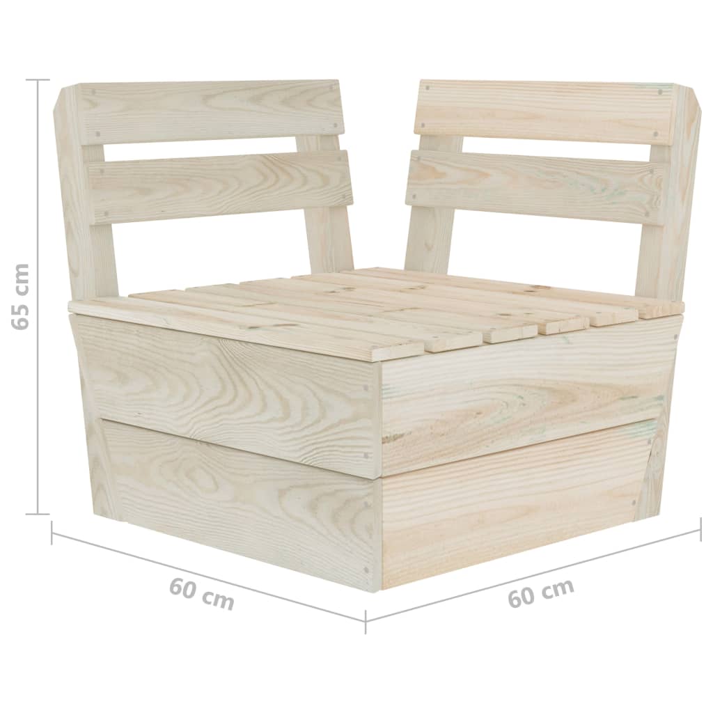 6 Piece Garden Pallet Lounge Set Impregnated Spruce Wood - OLBRIT