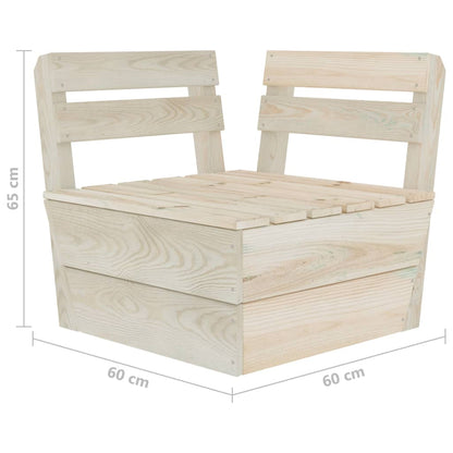 6 Piece Garden Pallet Lounge Set Impregnated Spruce Wood - OLBRIT