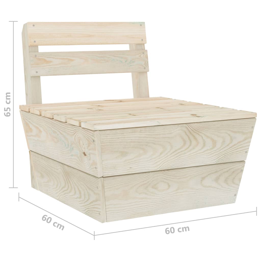6 Piece Garden Pallet Lounge Set Impregnated Spruce Wood - OLBRIT