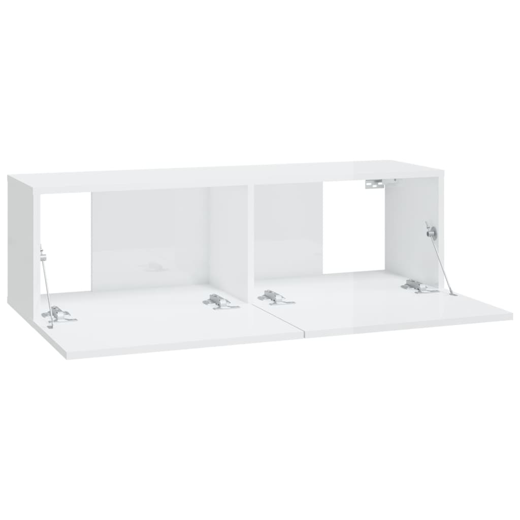 6 Piece TV Cabinet Set High Gloss White - OLBRIT