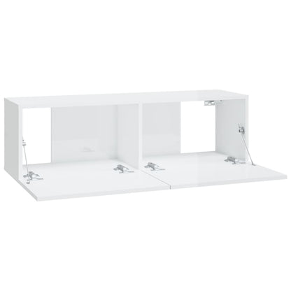 6 Piece TV Cabinet Set High Gloss White - OLBRIT