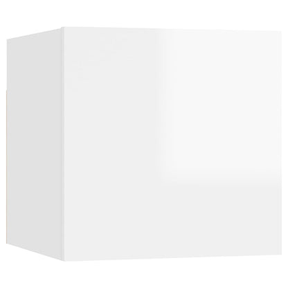 6 Piece TV Cabinet Set High Gloss White - OLBRIT