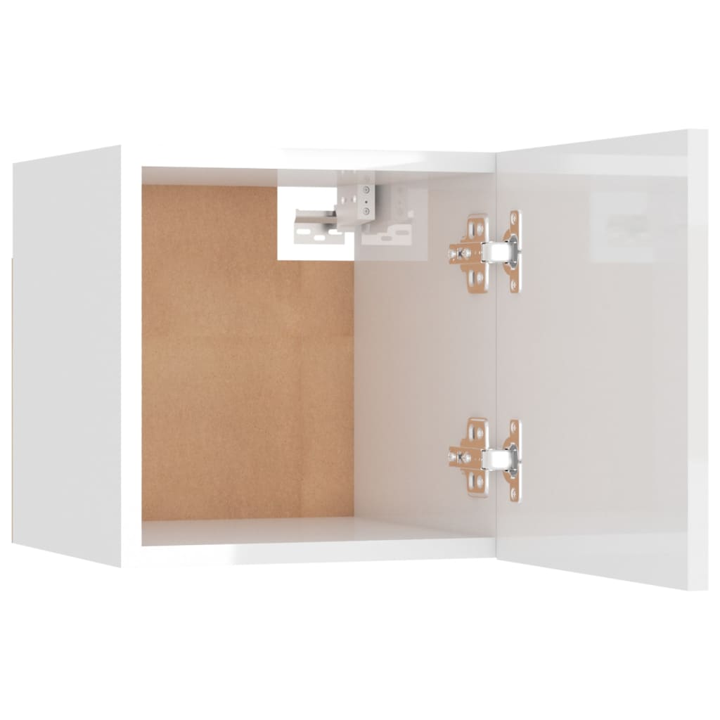 6 Piece TV Cabinet Set High Gloss White - OLBRIT