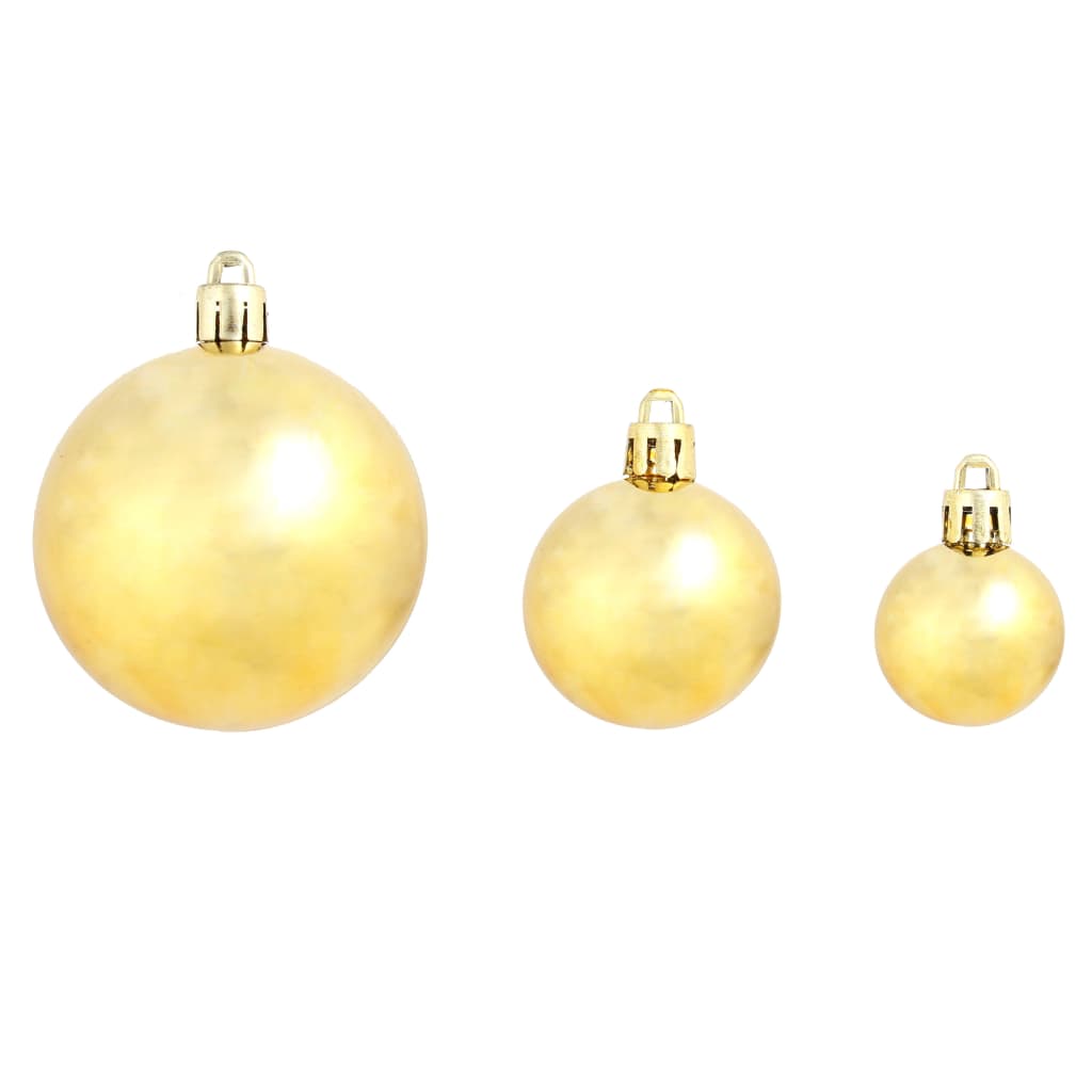 100 Piece Christmas Ball Set 3/4/6 cm Gold - OLBRIT