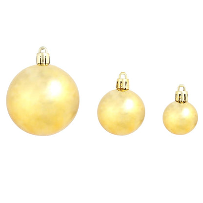 100 Piece Christmas Ball Set 3/4/6 cm Gold - OLBRIT
