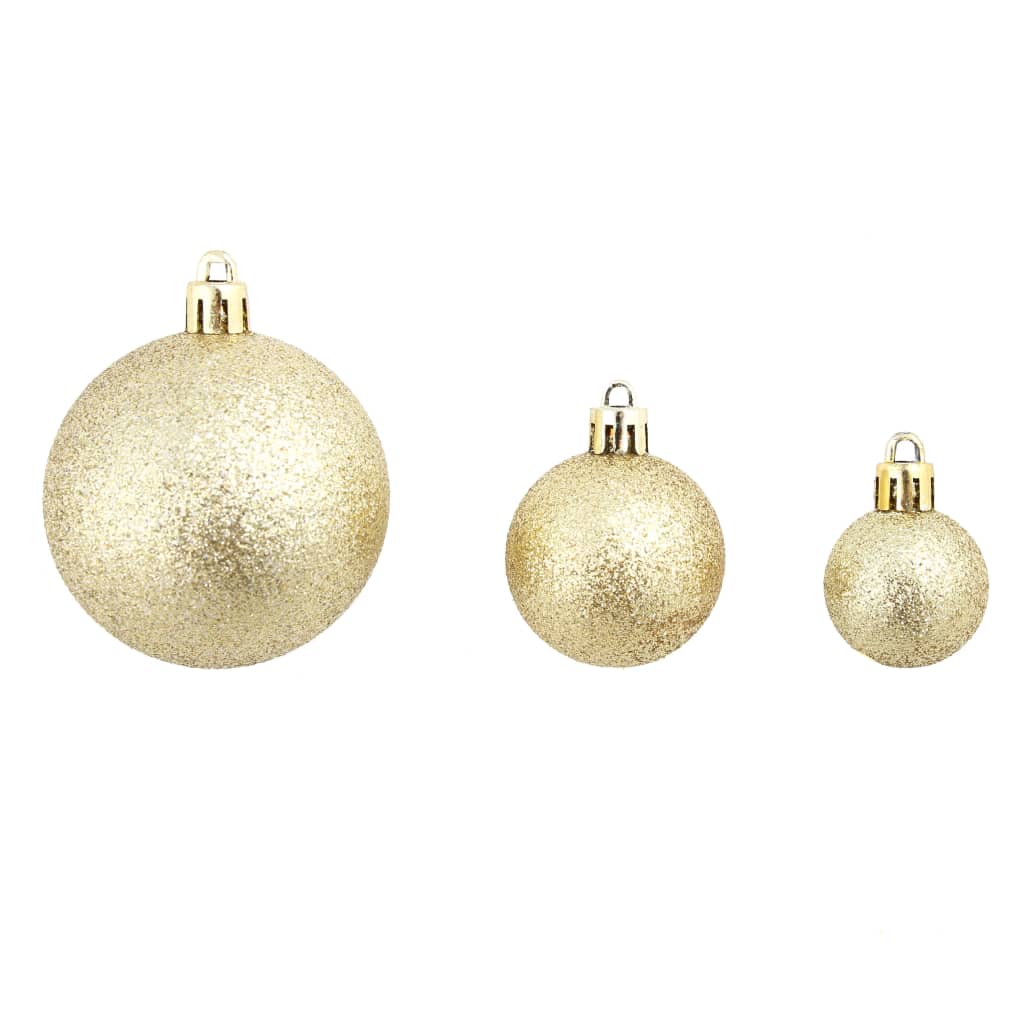 100 Piece Christmas Ball Set 3/4/6 cm Gold - OLBRIT