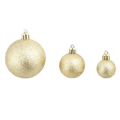 100 Piece Christmas Ball Set 3/4/6 cm Gold - OLBRIT