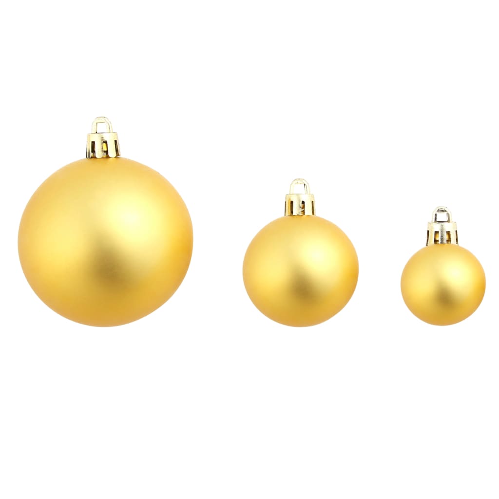 100 Piece Christmas Ball Set 3/4/6 cm Gold - OLBRIT