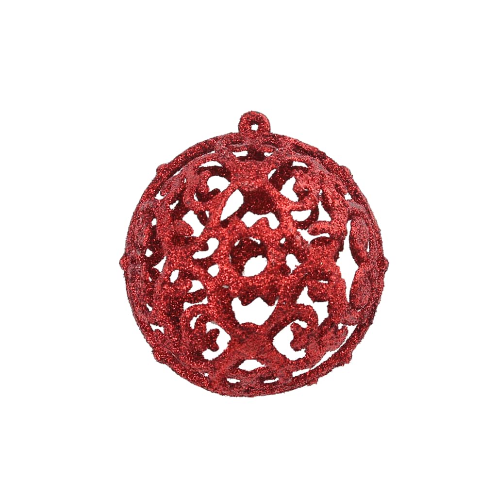 100 Piece Christmas Ball Set 3/4/6 cm Red - OLBRIT