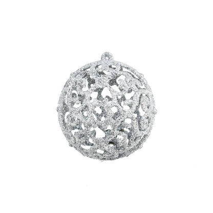 100 Piece Christmas Ball Set 3/4/6 cm Silver - OLBRIT