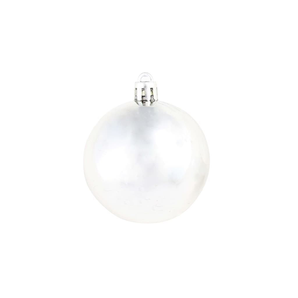 100 Piece Christmas Ball Set 3/4/6 cm Silver - OLBRIT