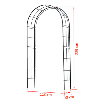 Arch Metal 229x38x113 cm Black - OLBRIT