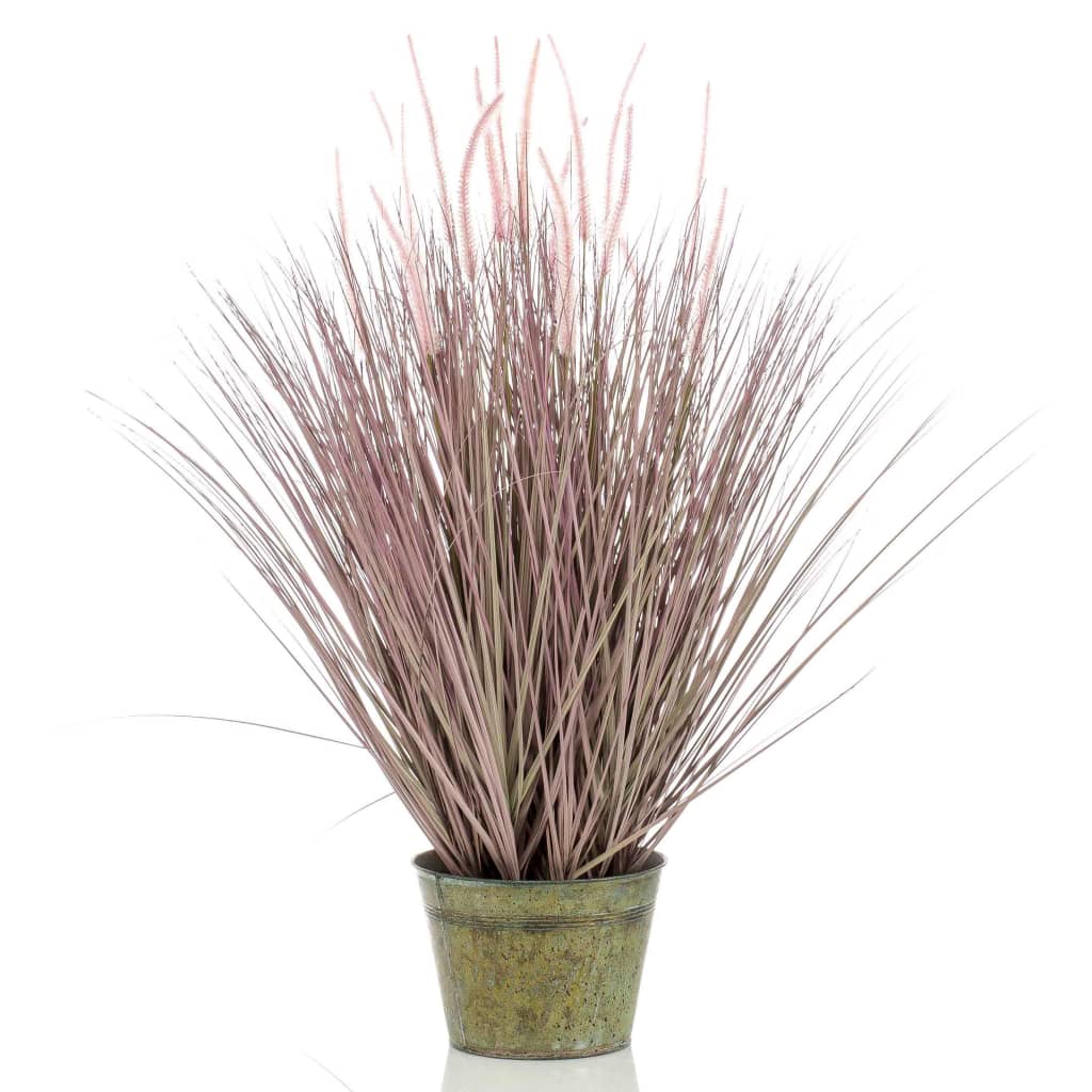 Artificial Pennisetum Grass 99 cm in Zinc Pot - OLBRIT