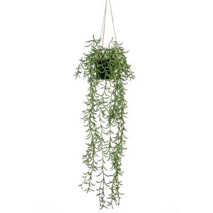 Artificial Senecio Hanging Bush in Pot 70 cm - OLBRIT