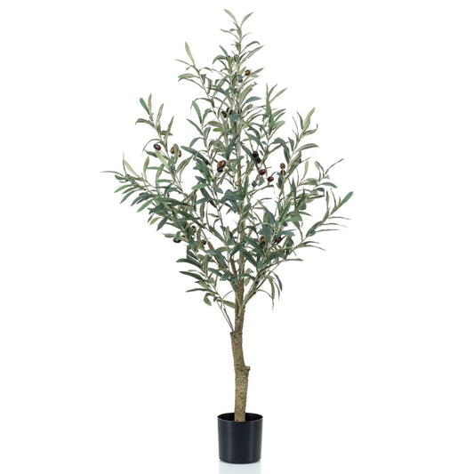 Artificial Olive Tree 115 cm in Plastic Pot - OLBRIT