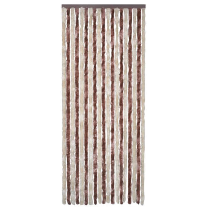 Insect Curtain Beige and Light Brown 90x220 cm Chenille - OLBRIT