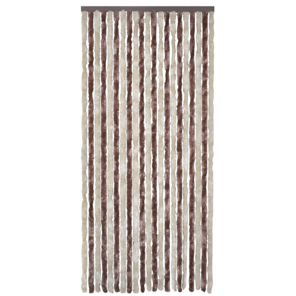 Insect Curtain Beige and Light Brown 100x220 cm Chenille - OLBRIT