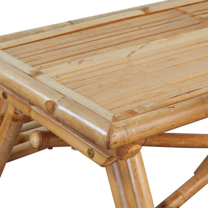Bamboo Picnic Table 120x120x78 cm - OLBRIT