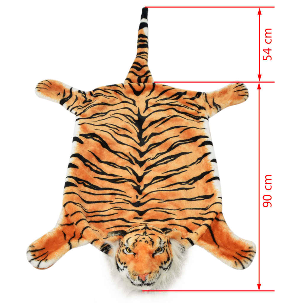 Tiger Carpet Plush 144 cm Brown - OLBRIT