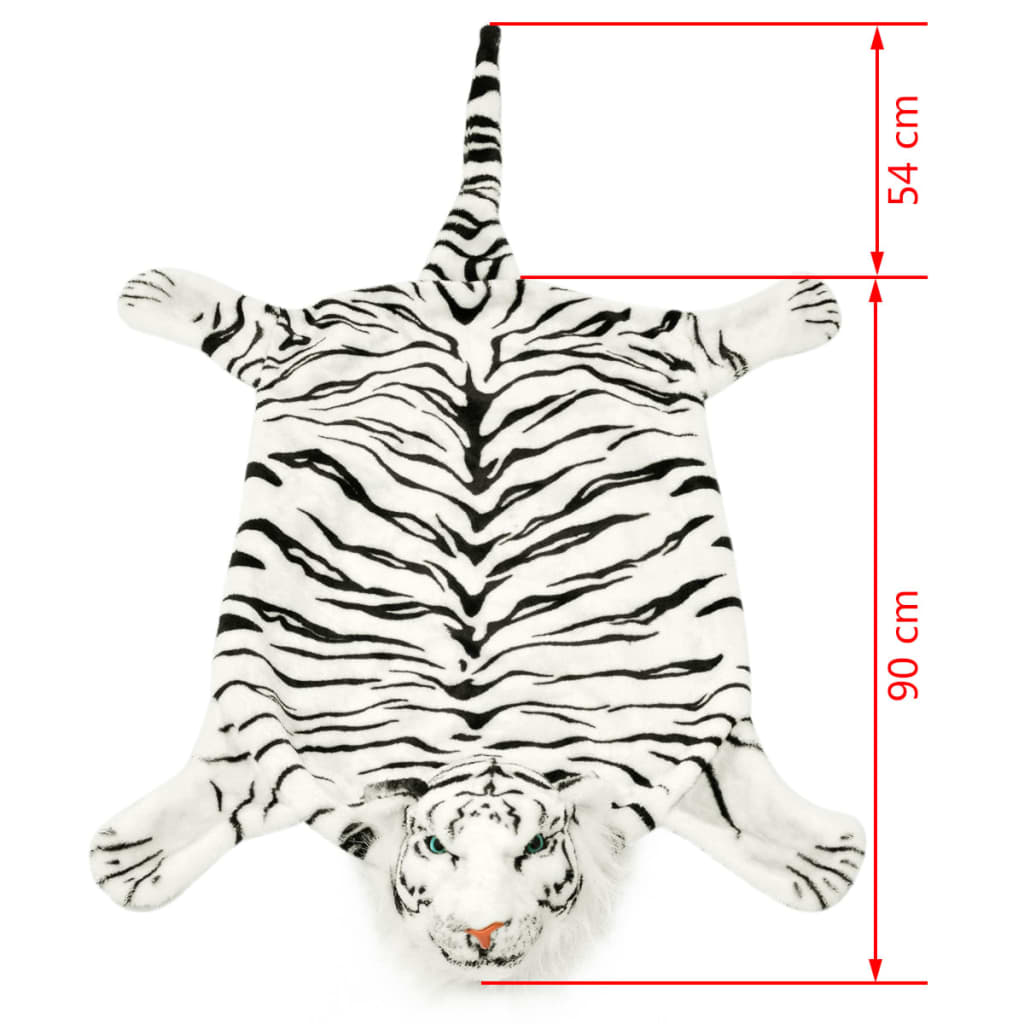 Tiger Carpet Plush 144 cm White - OLBRIT