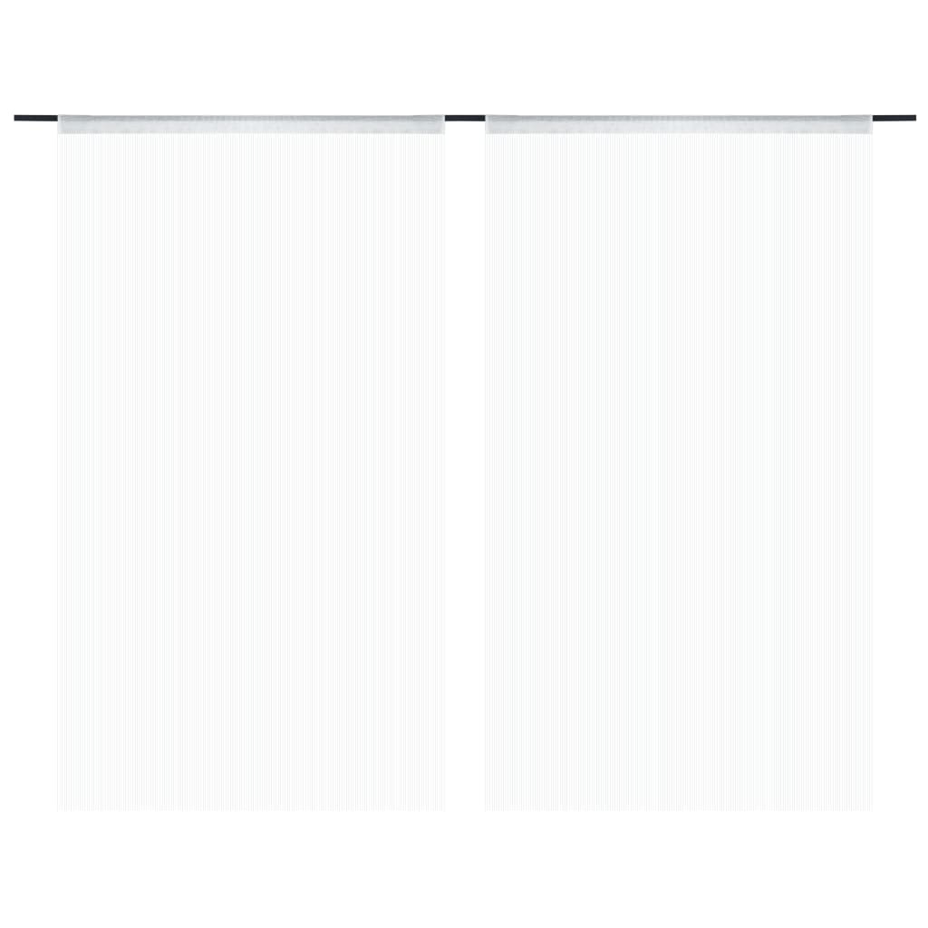 String Curtains 2 pcs 140x250 cm White - OLBRIT