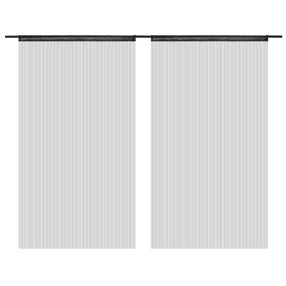 String Curtains 2 pcs 100x250 cm Black - OLBRIT