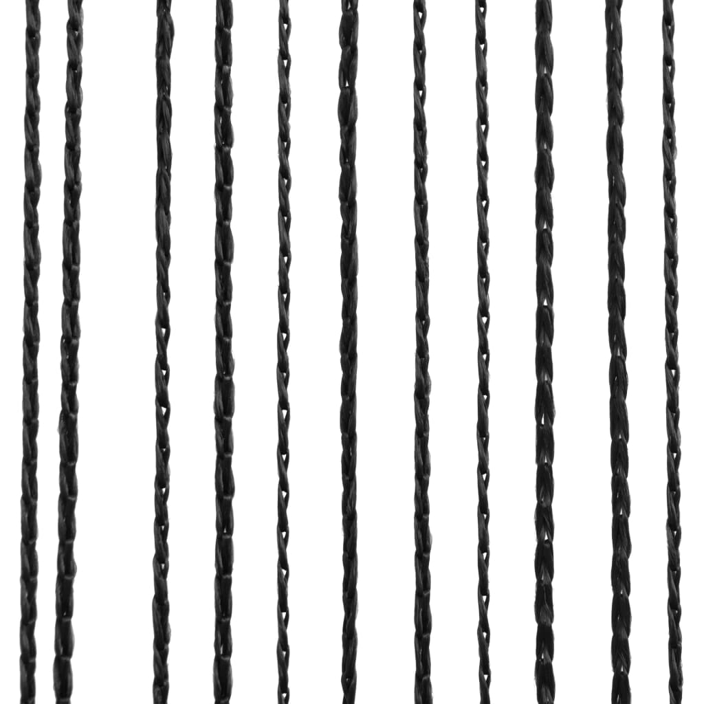 String Curtains 2 pcs 100x250 cm Black - OLBRIT